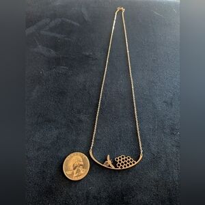 Silver Bee Pendant Necklace